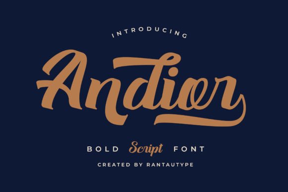 Andior: A Bold Script Font for Confident Branding
