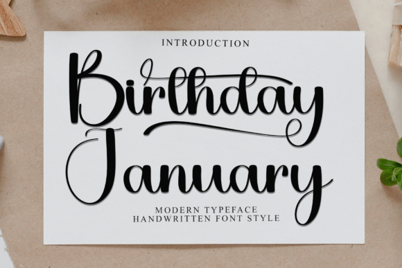 Birthday January: A Script Font for Elegant Editorial Design