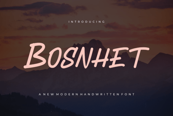 Bosnhet: A Modern Script Font for Creative Brands