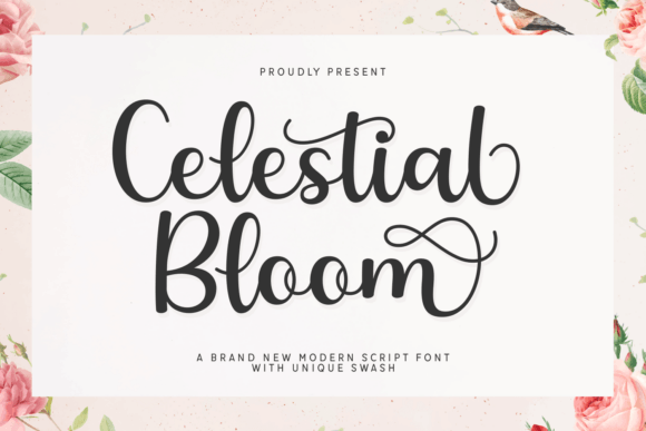 Celestial Bloom: A Modern Script Font for Web Design
