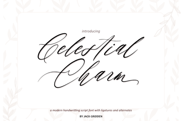 Celestial Charm: A Script Font for Modern Campaigns