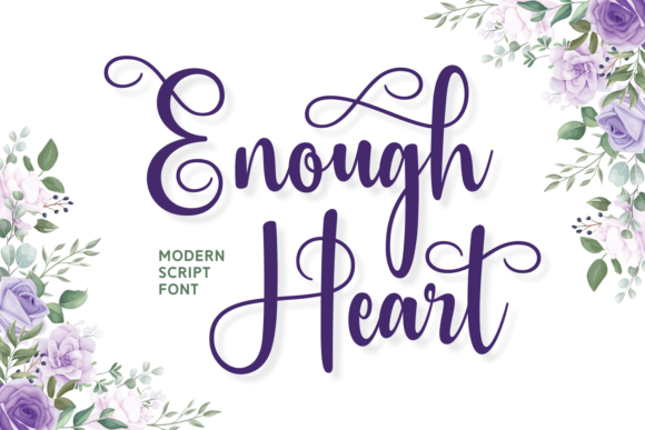 Enough Heart: A Modern Script Font for Editorial Design