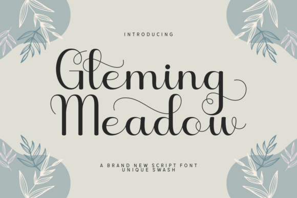 Gleming Meadow: A Script Font for Elegant Craft Brands