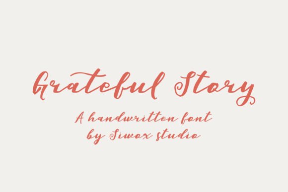 Grateful Story: A Handwritten Script Font for Branding