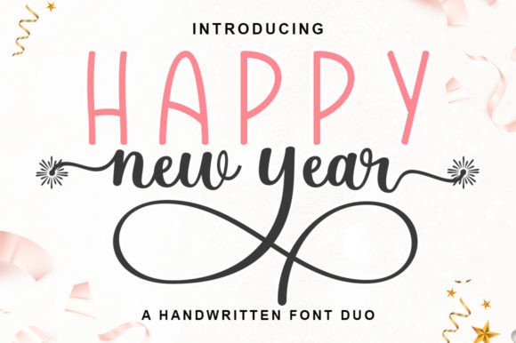 Happy New Year Duo: A Handmade Script Font for Crafters