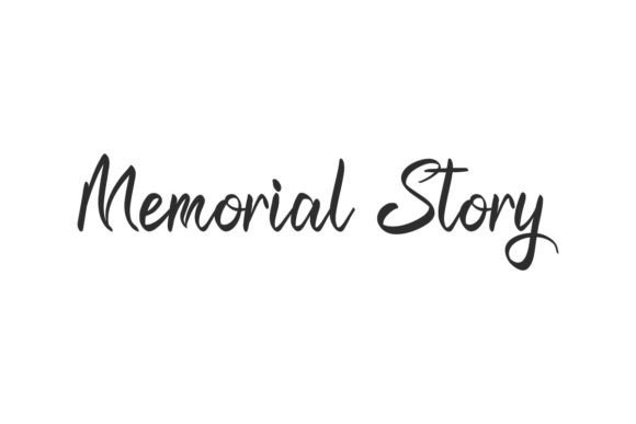 Memorial Story: A Modern Script Font for Editorial Design