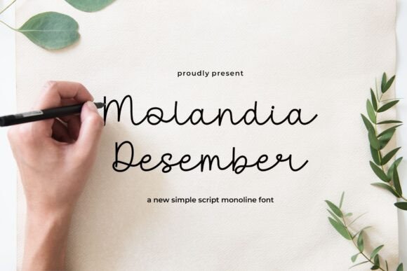 Molandia Desember: Elegant Script Font for Makers