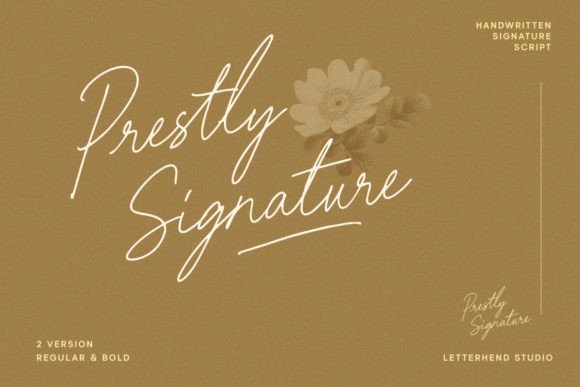Prestly Signature: A Handwritten Script for Editorial Design