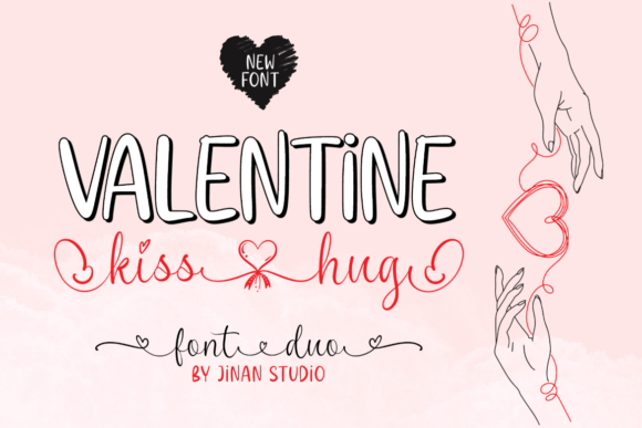 Valentine Kiss Hug Duo: The Perfect Script Font for Love Campaigns
